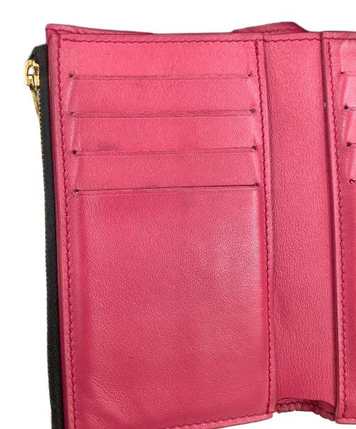LOUIS VUITTON（ルイ ヴィトン）LOUIS VUITTON (ルイ ヴィトン) ポルトフォイユ・カプシーヌ コンパクト ノワール・ホットピンクの古着・服飾アイテム