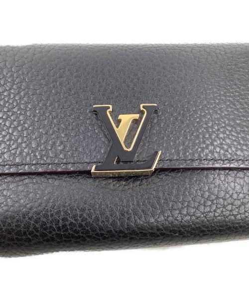 LOUIS VUITTON（ルイ ヴィトン）LOUIS VUITTON (ルイ ヴィトン) ポルトフォイユ・カプシーヌ コンパクト ノワール・ホットピンクの古着・服飾アイテム