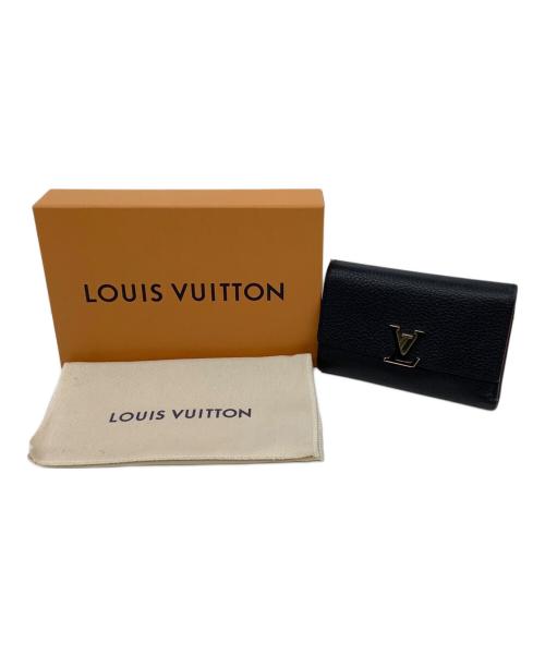 LOUIS VUITTON（ルイ ヴィトン）LOUIS VUITTON (ルイ ヴィトン) ポルトフォイユ・カプシーヌ コンパクト ノワール・ホットピンクの古着・服飾アイテム
