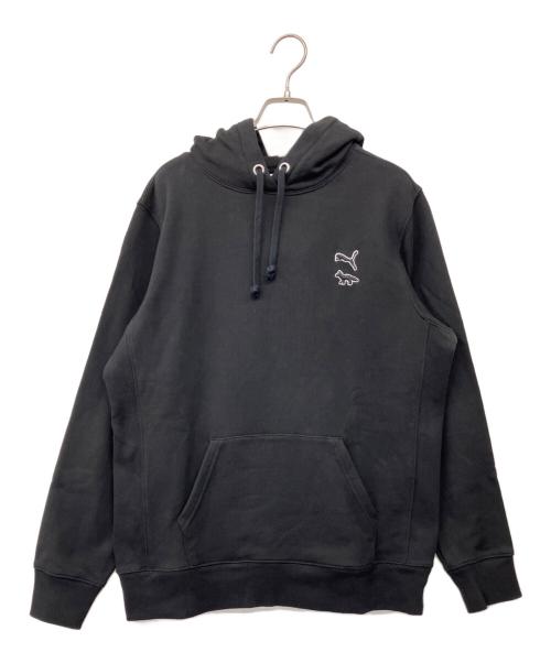 PUMA（プーマ）PUMA (プーマ) maison kitsune (メゾンキツネ) PULLOVER HOODIE BLACK ブラック サイズ:Mの古着・服飾アイテム