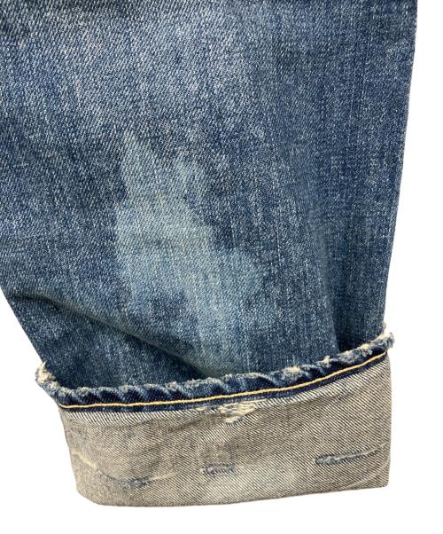 Hysteric Glamour（ヒステリックグラマー）Hysteric Glamour (ヒステリックグラマー) パッチワーク スタッズ クラッシュ加工ダメージジーンズ インディゴ サイズ:81cm(W32)の古着・服飾アイテム