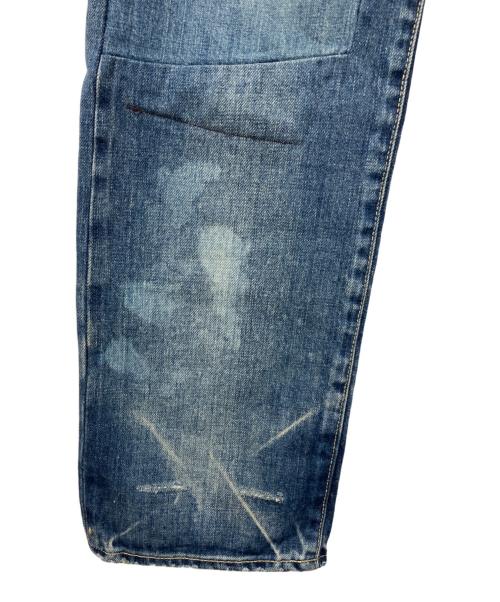 Hysteric Glamour（ヒステリックグラマー）Hysteric Glamour (ヒステリックグラマー) パッチワーク スタッズ クラッシュ加工ダメージジーンズ インディゴ サイズ:81cm(W32)の古着・服飾アイテム