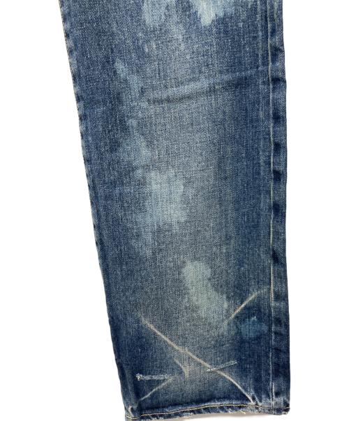 Hysteric Glamour（ヒステリックグラマー）Hysteric Glamour (ヒステリックグラマー) パッチワーク スタッズ クラッシュ加工ダメージジーンズ インディゴ サイズ:81cm(W32)の古着・服飾アイテム