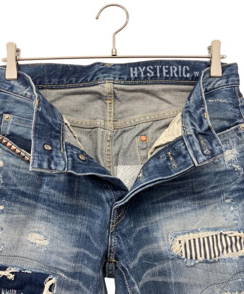 Hysteric Glamour（ヒステリックグラマー）Hysteric Glamour (ヒステリックグラマー) RSM加工 ダメージジーンズ インディゴ サイズ:81cm(W32)の古着・服飾アイテム