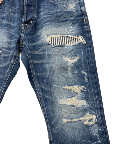Hysteric Glamour（ヒステリックグラマー）Hysteric Glamour (ヒステリックグラマー) RSM加工 ダメージジーンズ インディゴ サイズ:81cm(W32)の古着・服飾アイテム