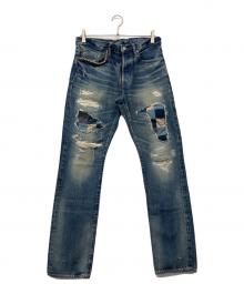 Hysteric Glamour（ヒステリックグラマー）の古着「ダメージ加工ジーンズ」｜インディゴ