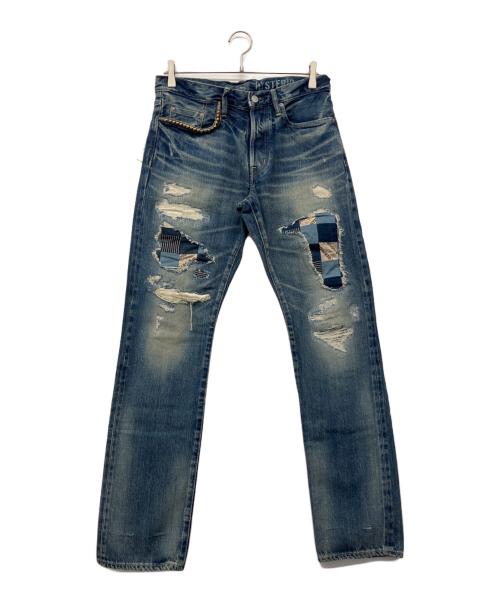 Hysteric Glamour（ヒステリックグラマー）Hysteric Glamour (ヒステリックグラマー) ダメージ加工ジーンズ インディゴ サイズ:81cm(W32)の古着・服飾アイテム