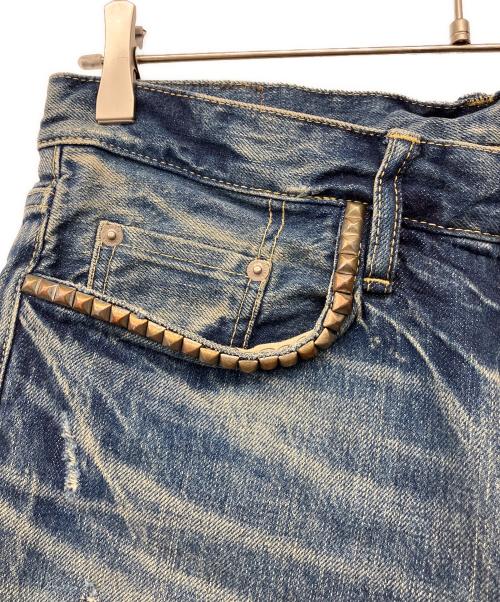Hysteric Glamour（ヒステリックグラマー）Hysteric Glamour (ヒステリックグラマー) ダメージ加工ジーンズ インディゴ サイズ:81cm(W32)の古着・服飾アイテム