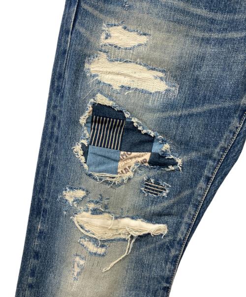 Hysteric Glamour（ヒステリックグラマー）Hysteric Glamour (ヒステリックグラマー) ダメージ加工ジーンズ インディゴ サイズ:81cm(W32)の古着・服飾アイテム