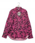 Hysteric Glamour×Thee Hysteric XXX×THE ROLLING STONESヒステリックグラマー×ジィ ヒステリックトリプルエックス×ザ ローリングストーンズ）の古着「MIXED EMOTIONS柄ウエスタンシャツ」｜ピンク