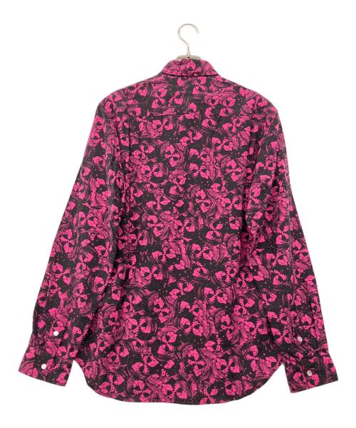 Hysteric Glamour（ヒステリックグラマー）Hysteric Glamour Thee Hysteric XXX The Rolling Stones (ザ ローリングストーンズ) MIXED EMOTIONS柄ウエスタンシャツ ピンク サイズ:L 未使用品の古着・服飾アイテム
