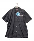 Hysteric Glamourヒステリックグラマー）の古着「半袖ワークシャツ」｜グレー