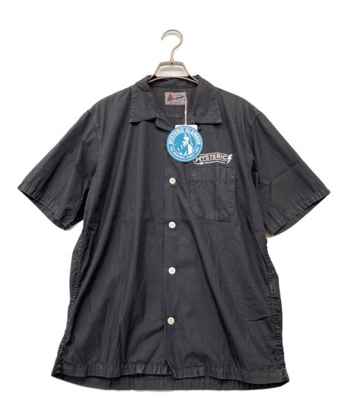 Hysteric Glamour（ヒステリックグラマー）Hysteric Glamour (ヒステリックグラマー) 半袖ワークシャツ グレー サイズ:M 未使用品の古着・服飾アイテム