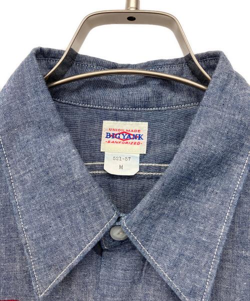 Hysteric Glamour（ヒステリックグラマー）Hysteric Glamour (ヒステリックグラマー) BIG YANK (ビッグヤンク) HYS SOUNDS プリント 長袖 シャンブレー ワーク シャツ インディゴ サイズ:M 未使用品の古着・服飾アイテム