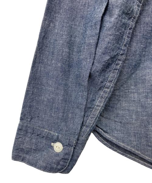Hysteric Glamour（ヒステリックグラマー）Hysteric Glamour (ヒステリックグラマー) BIG YANK (ビッグヤンク) HYS SOUNDS プリント 長袖 シャンブレー ワーク シャツ インディゴ サイズ:M 未使用品の古着・服飾アイテム