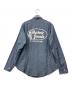 Hysteric Glamour (ヒステリックグラマー) BIG YANK (ビッグヤンク) HYS SOUNDS プリント 長袖 シャンブレー ワーク シャツ インディゴ サイズ:M 未使用品：13000円
