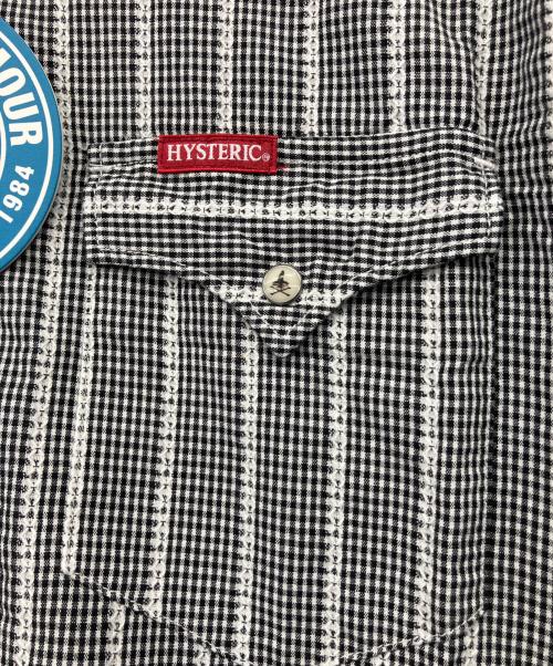 Hysteric Glamour（ヒステリックグラマー）Hysteric Glamour (ヒステリックグラマー) ヒッコリーストライプウエスタンワークシャツ ブラック サイズ:L 未使用品の古着・服飾アイテム
