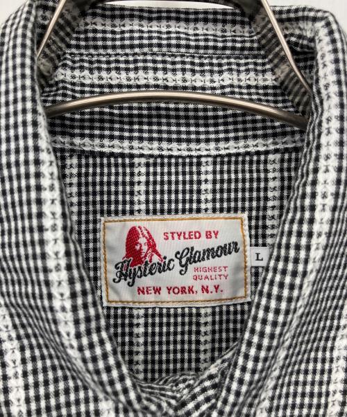 Hysteric Glamour（ヒステリックグラマー）Hysteric Glamour (ヒステリックグラマー) ヒッコリーストライプウエスタンワークシャツ ブラック サイズ:L 未使用品の古着・服飾アイテム