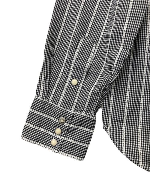 Hysteric Glamour（ヒステリックグラマー）Hysteric Glamour (ヒステリックグラマー) ヒッコリーストライプウエスタンワークシャツ ブラック サイズ:L 未使用品の古着・服飾アイテム