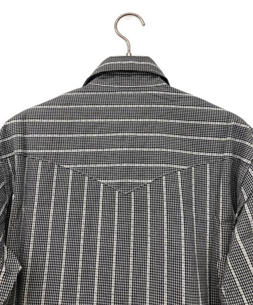 Hysteric Glamour（ヒステリックグラマー）Hysteric Glamour (ヒステリックグラマー) ヒッコリーストライプウエスタンワークシャツ ブラック サイズ:L 未使用品の古着・服飾アイテム