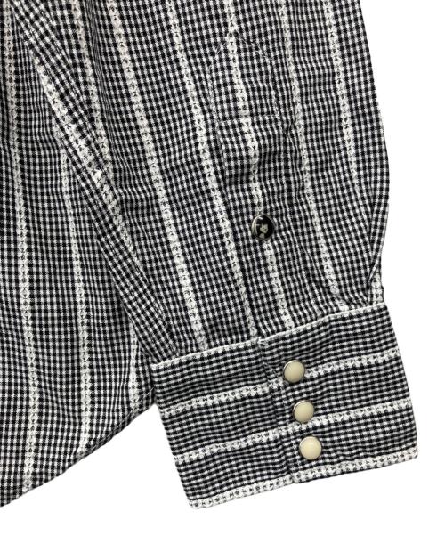 Hysteric Glamour（ヒステリックグラマー）Hysteric Glamour (ヒステリックグラマー) ヒッコリーストライプウエスタンワークシャツ ブラック サイズ:L 未使用品の古着・服飾アイテム