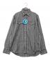 Hysteric Glamour（ヒステリックグラマー）の古着「ヒッコリーストライプウエスタンワークシャツ」｜ブラック