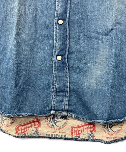 Hysteric Glamour（ヒステリックグラマー）Hysteric Glamour (ヒステリックグラマー) 裏地総柄ウェスタンデニムシャツ インディゴ サイズ:L 未使用品の古着・服飾アイテム