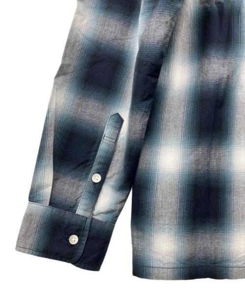 Hysteric Glamour（ヒステリックグラマー）Hysteric Glamour (ヒステリックグラマー) バック刺繍オープンカラーオンブレチェック長袖シャツ ブルー サイズ:L 未使用品の古着・服飾アイテム