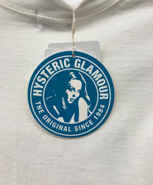Hysteric Glamour（ヒステリックグラマー）Hysteric Glamour (ヒステリックグラマー) SPEEDSTER プリント リブ付Tシャツ ホワイト サイズ:Mの古着・服飾アイテム
