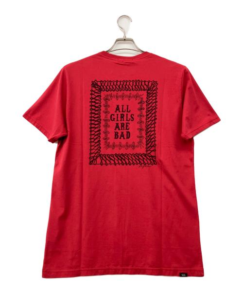 Thee Hysteric XXX（ジィ ヒステリックトリプルエックス）Thee Hysteric XXX (ジィ ヒステリックトリプルエックス) THEE HYSTERIC XXX DAM/LET THERE BE DARK pt Tシャツ レッド サイズ:L 未使用品の古着・服飾アイテム