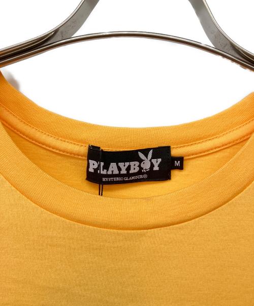 Hysteric Glamour（ヒステリックグラマー）Hysteric Glamour (ヒステリックグラマー) PLAY BOY (プレイボーイ) SPRING 2019 COVER Tシャツ イエロー サイズ:Mの古着・服飾アイテム