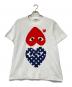 PLAY COMME des GARCONS（プレイコムデギャルソン）の古着「ハートロゴプリントTシャツ」｜ホワイト
