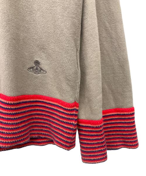 Vivienne Westwood man（ヴィヴィアン ウェストウッド マン）Vivienne Westwood man (ヴィヴィアン ウェストウッド マン) ENDANGERED SPECIES OWL SWEAT SHIRT ベージュ×レッド サイズ:48の古着・服飾アイテム