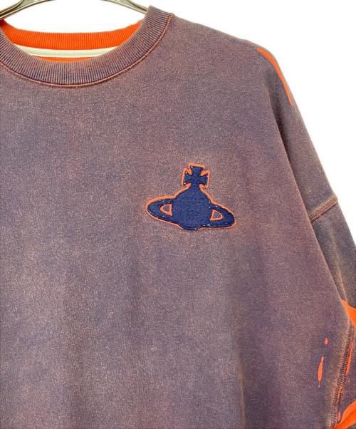 Vivienne Westwood man（ヴィヴィアン ウェストウッド マン）Vivienne Westwood man (ヴィヴィアン ウェストウッド マン) スウェット オレンジ×ネイビー サイズ:46の古着・服飾アイテム
