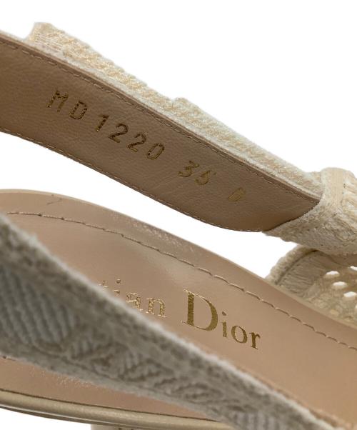 Christian Dior（クリスチャン ディオール）Christian Dior (クリスチャン ディオール) スリングバック オープントゥサンダル ベージュ サイズ:35Dの古着・服飾アイテム