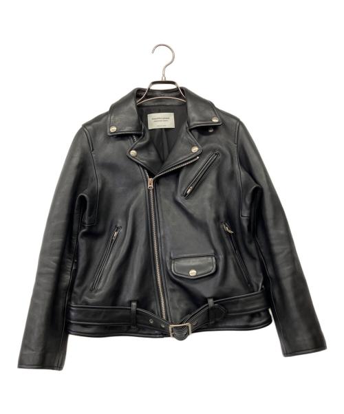 beautiful people（ビューティフルピープル）beautiful people (ビューティフルピープル) VINTAGE LEATHER RIDERS JACKET ブラック サイズ:160cmの古着・服飾アイテム