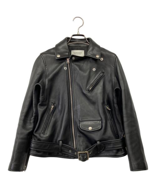 beautiful people（ビューティフルピープル）beautiful people (ビューティフルピープル) VINTAGE LEATHER RIDERS JACKET ブラック サイズ:160cmの古着・服飾アイテム