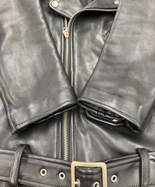 beautiful people（ビューティフルピープル）beautiful people (ビューティフルピープル) VINTAGE LEATHER RIDERS JACKET ブラック サイズ:160cmの古着・服飾アイテム