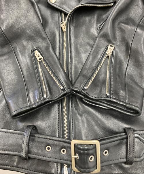 beautiful people（ビューティフルピープル）beautiful people (ビューティフルピープル) VINTAGE LEATHER RIDERS JACKET ブラック サイズ:160cmの古着・服飾アイテム