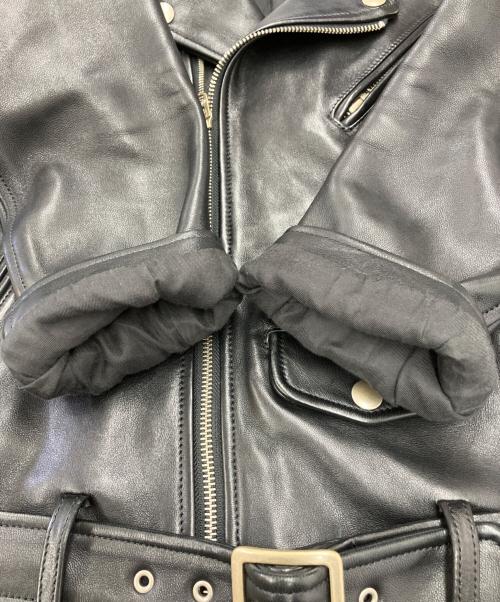 beautiful people（ビューティフルピープル）beautiful people (ビューティフルピープル) VINTAGE LEATHER RIDERS JACKET ブラック サイズ:160cmの古着・服飾アイテム