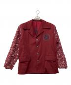 RED or DEAD by JOHN MccKITTERICKレッドオアデッドバイジョンマキトリック）の古着「80-90's刺繍デザインジャケット」｜ワインレッド