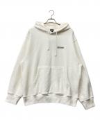 stussyステューシー）の古着「Jumbo Pigment Dyed Hoodie」｜ホワイト