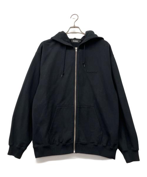 X-LARGE（エクストララージ）X-LARGE (エクストララージ) ENBOSSED OG BOX ZIP UP HOODED SWEATSHIRT ブラック サイズ:Lの古着・服飾アイテム