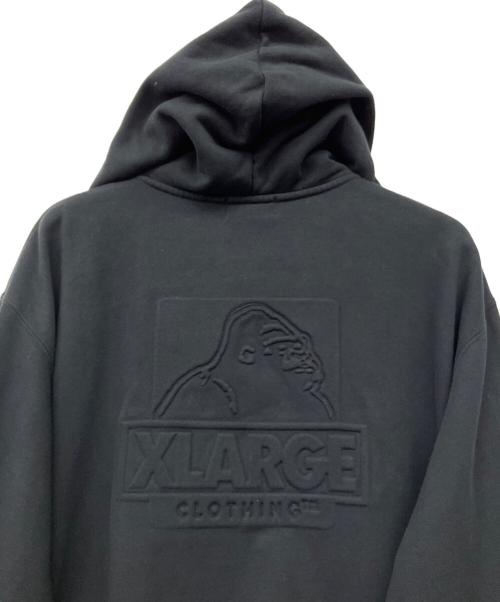 X-LARGE（エクストララージ）X-LARGE (エクストララージ) ENBOSSED OG BOX ZIP UP HOODED SWEATSHIRT ブラック サイズ:Lの古着・服飾アイテム