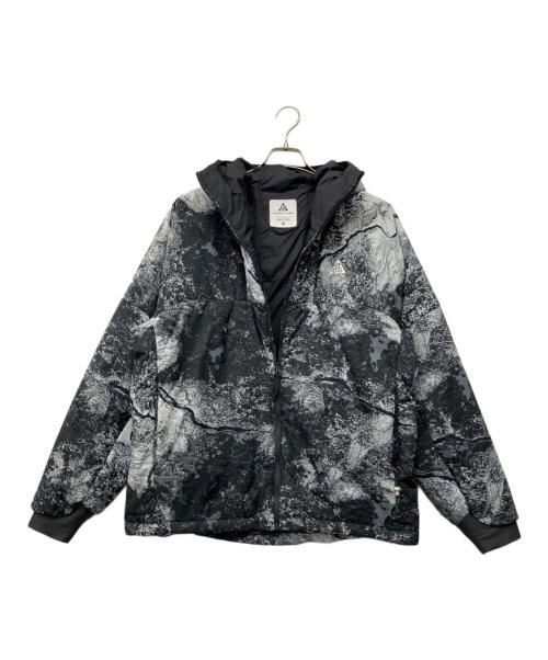 NIKE ACG（ナイキエーシージー）NIKE ACG (ナイキエーシージー) Therma-FIT ADV Allover Print Jacket ブラック×ホワイト サイズ:Lの古着・服飾アイテム