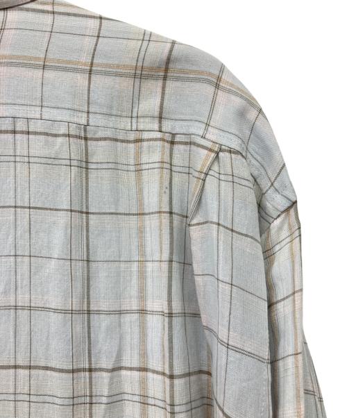 Acne studios（アクネ ストゥディオズ）Acne studios (アクネ ストゥディオズ) リネンチェックボタンアップシャツ ライトグレー サイズ:46の古着・服飾アイテム