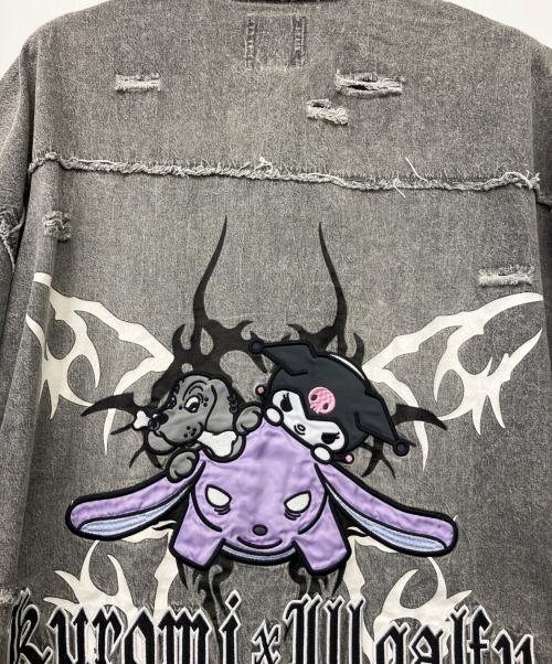 GALFY（ガルフィー）GALFY (ガルフィー) ボロボロデニム半袖BIG シャツ グレー サイズ:XL 未使用品の古着・服飾アイテム