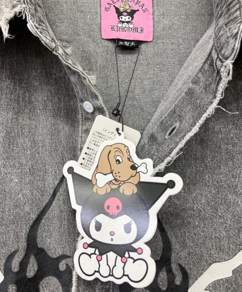 GALFY（ガルフィー）GALFY (ガルフィー) ボロボロデニム半袖BIG シャツ グレー サイズ:XL 未使用品の古着・服飾アイテム