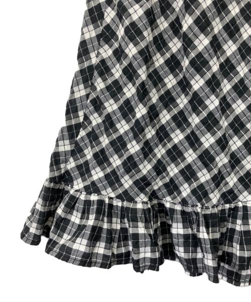 GANNI（ガニー）Ganni (ガニー) ノースリーブ・キャミソールワンピース ブラック×ホワイト サイズ:34の古着・服飾アイテム