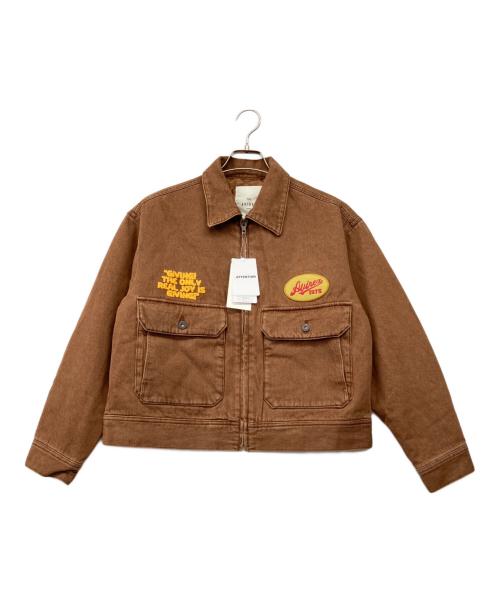 AVIREX（アヴィレックス）AVIREX (アヴィレックス) PEANUTS (ピーナッツ) AVIREX×PEANUTS DENIM WORK JACKET ブラウン サイズ:S 未使用品の古着・服飾アイテム